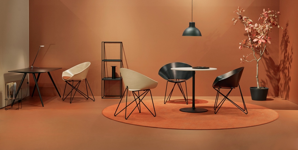 fotel formowany ze sklejki, design polski lata 60, design lat 60